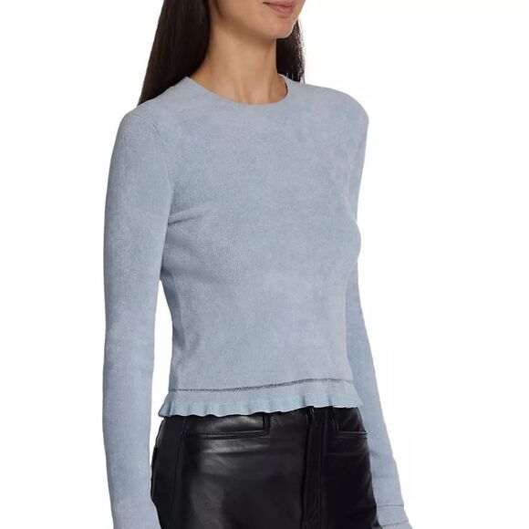 NWT Proenza Schouler White Label Cropped Chenille Sweater Large $448 - Picture 6 of 8